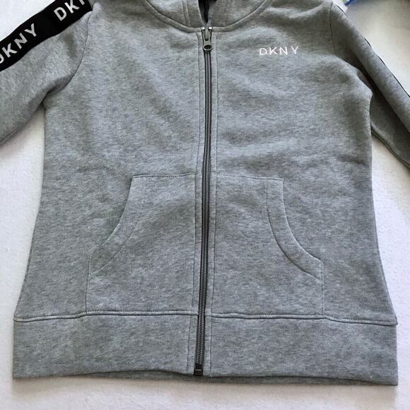 DKNY NWOT Full Zip Hoodie Girls 10 - Picture 6 of 11
